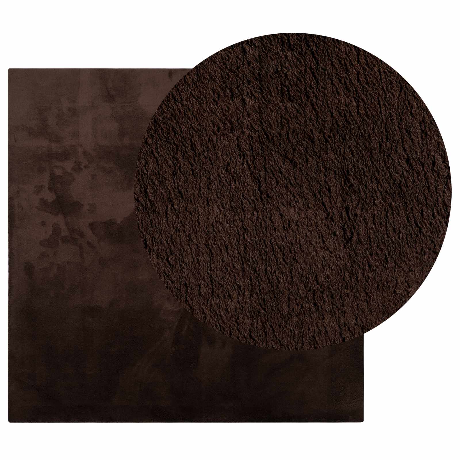 Medium pile zachte en wasbare tapijt HUARTE Bruin 200 x 200 cm