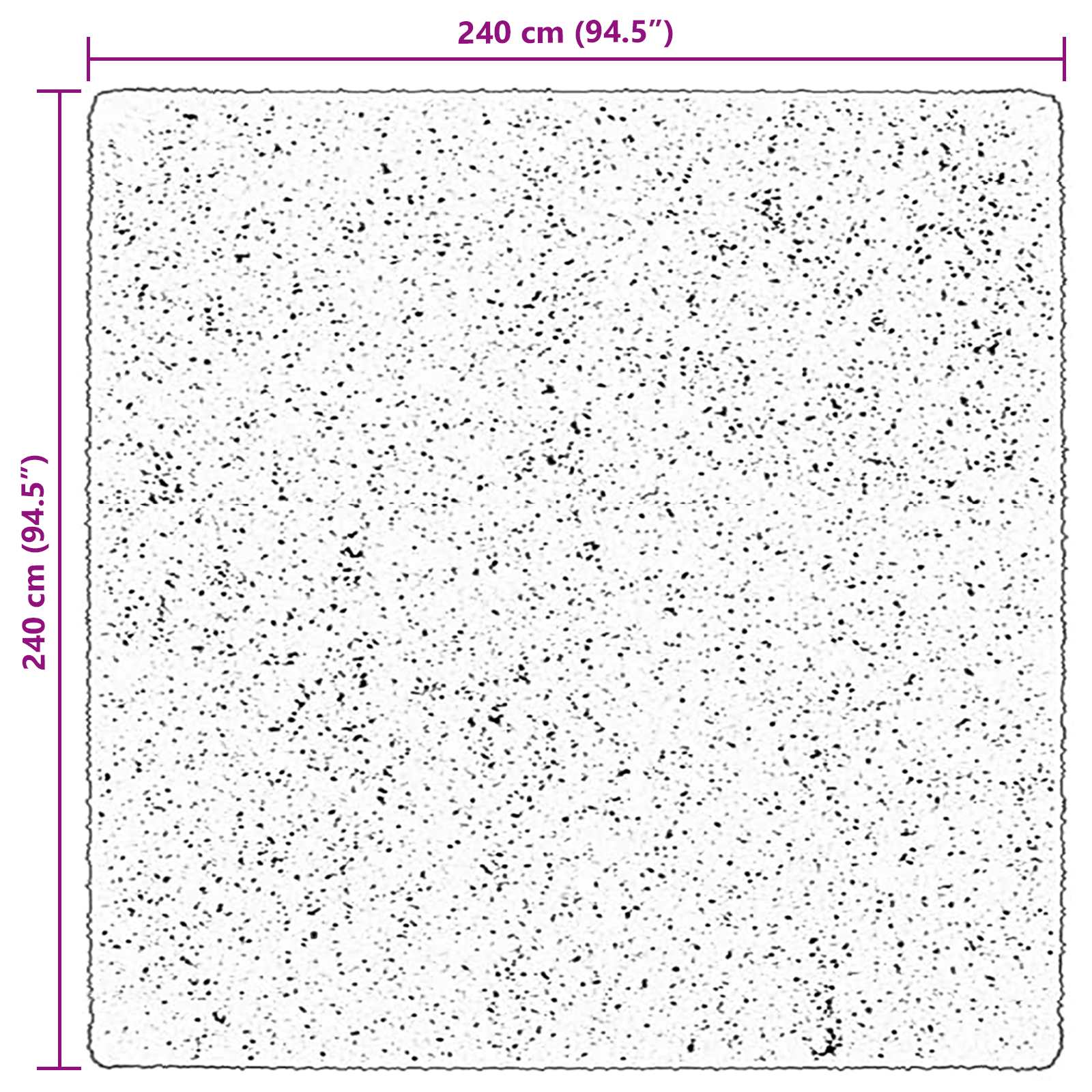 Medium pile zachte en wasbare tapijt HUARTE Bruin 240 x 240 cm