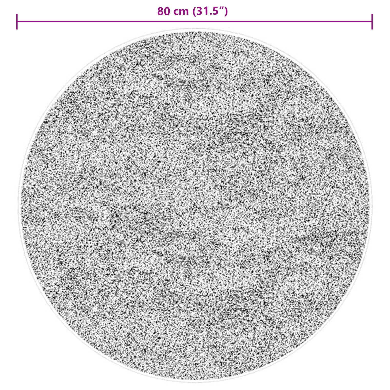Medium pile zachte en wasbare tapijt HUARTE Bruin Ø 80 CM