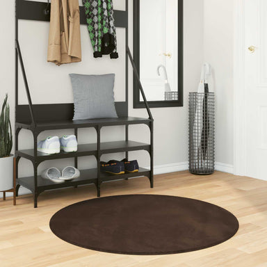 Medium pile zachte en wasbare tapijt HUARTE Bruin Ø 100 CM