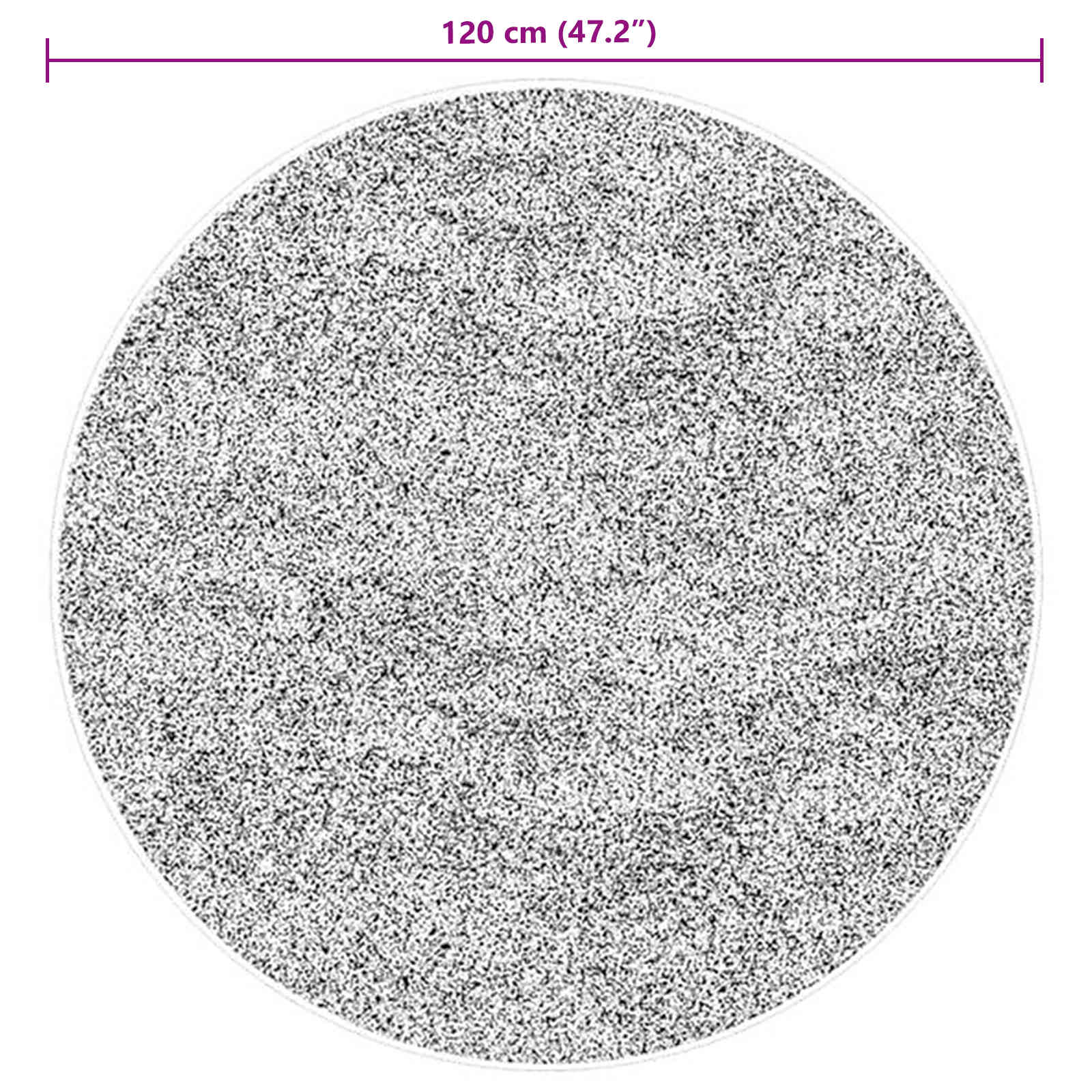 Medium pile zachte en wasbare tapijt HUARTE Bruin Ø 120 CM