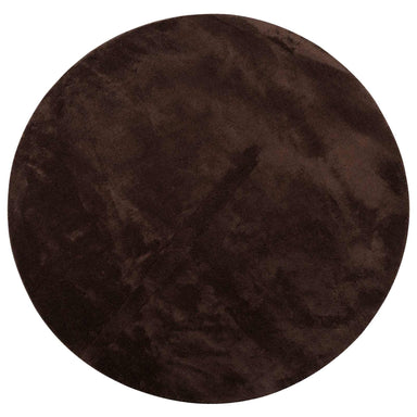 Medium pile zachte en wasbare tapijt HUARTE Bruin Ø 120 CM