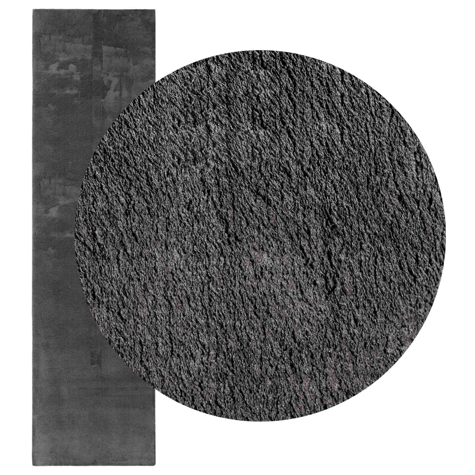 Medium pile zachte en wasbare tapijt HUARTE Antraciet Polyester