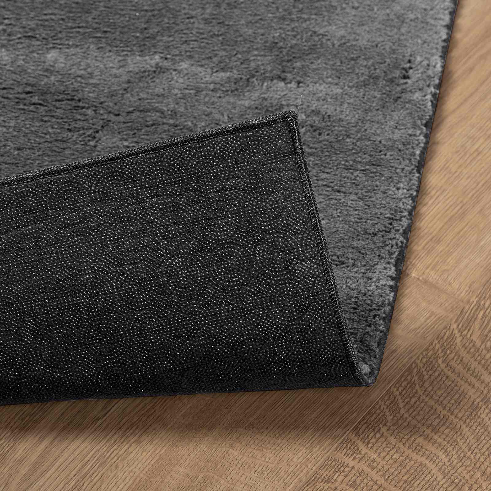 Medium pile zachte en wasbare tapijt HUARTE Antraciet Polyester