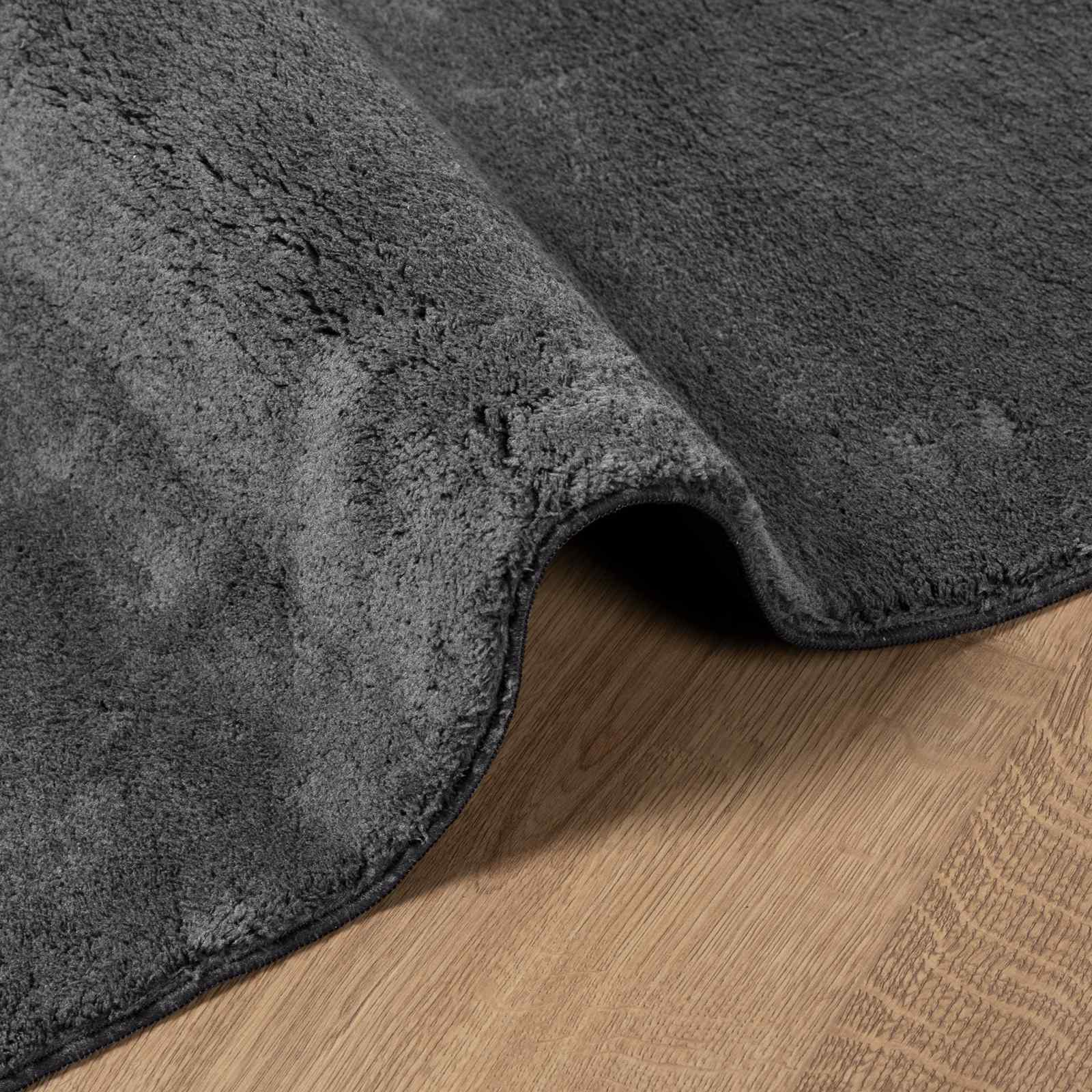 Medium pile zachte en wasbare tapijt HUARTE Antraciet Polyester