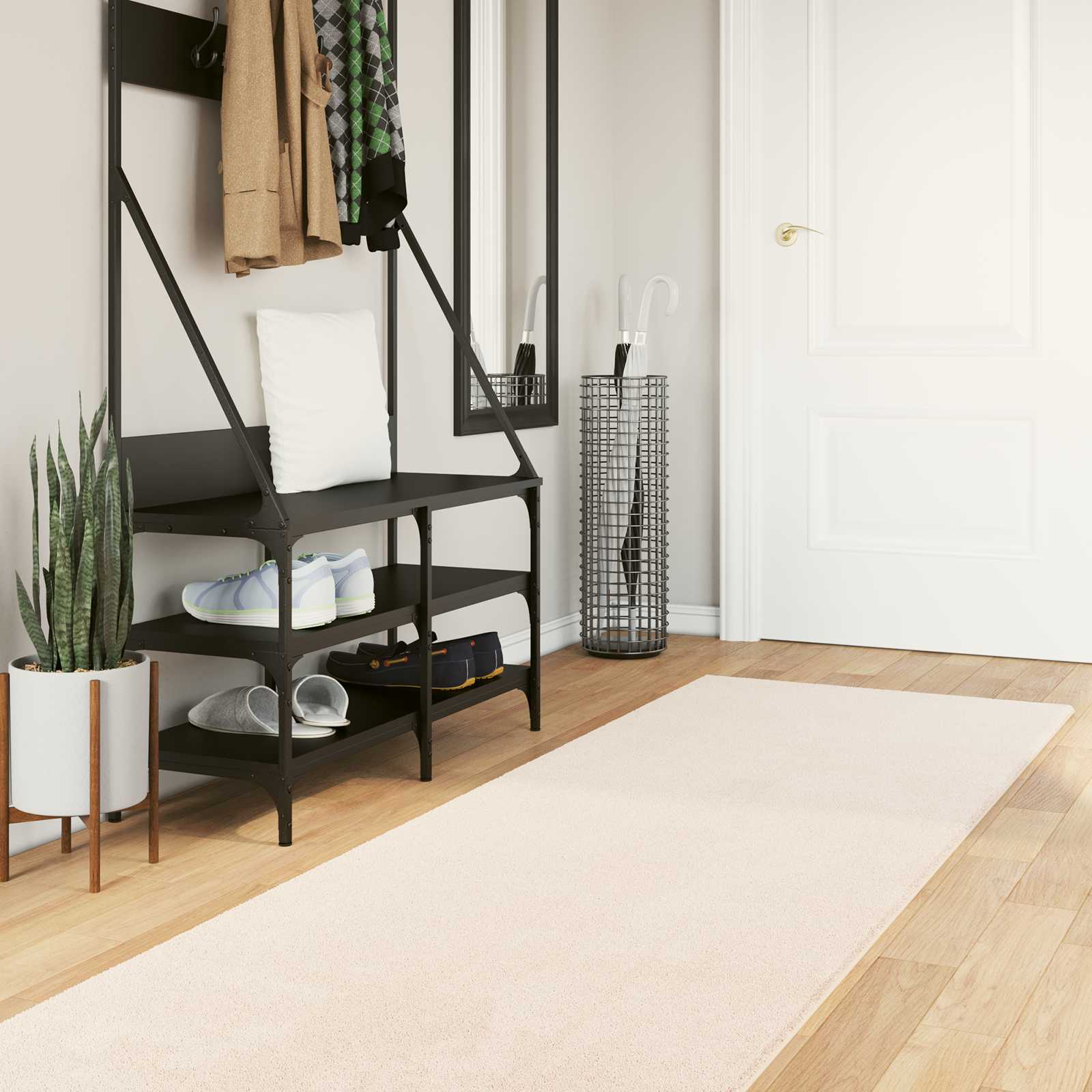 Medium pile zachte en wasbare tapijt HUARTE Beige 80 x 500 cm
