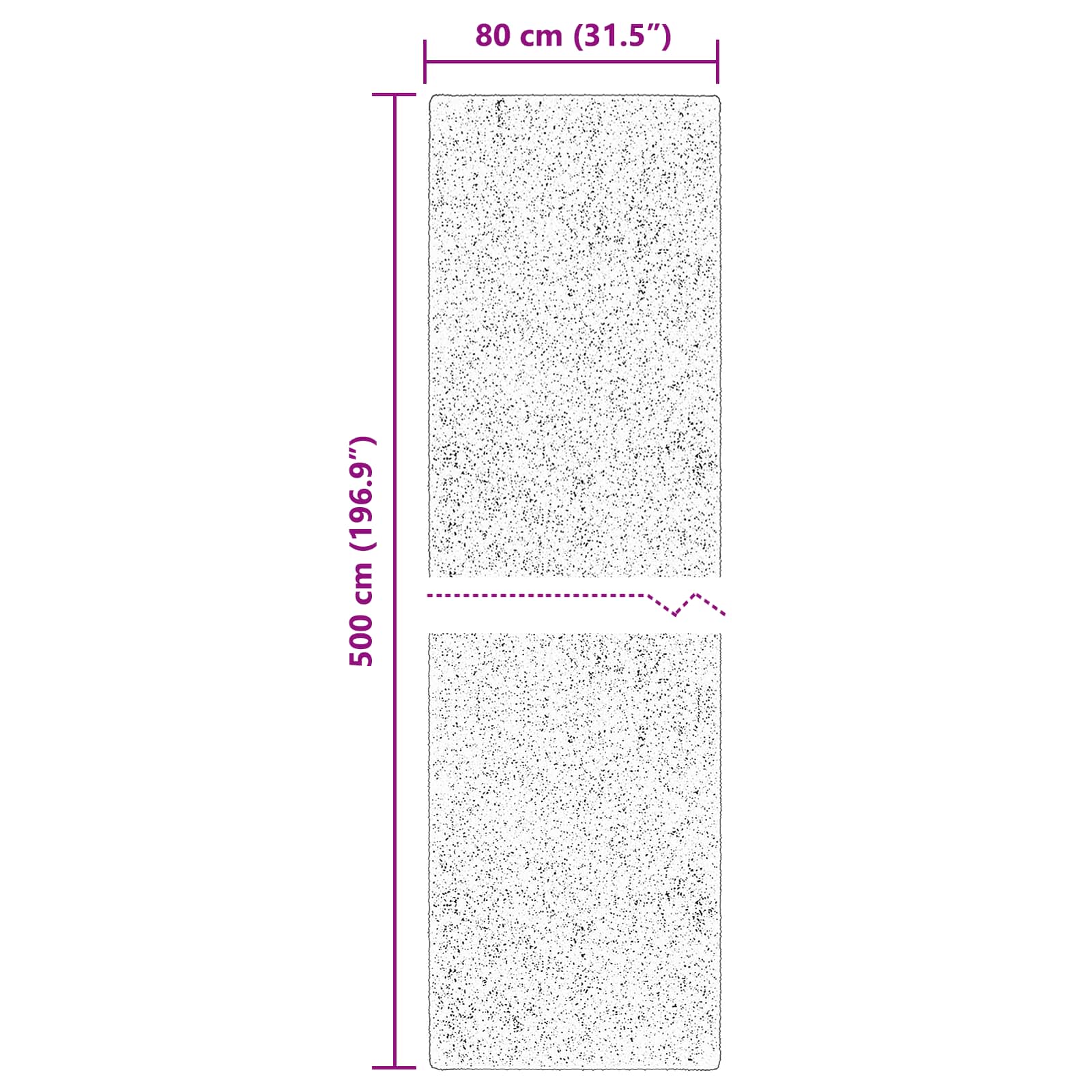 Medium pile zachte en wasbare tapijt HUARTE Crème 80 x 500 cm