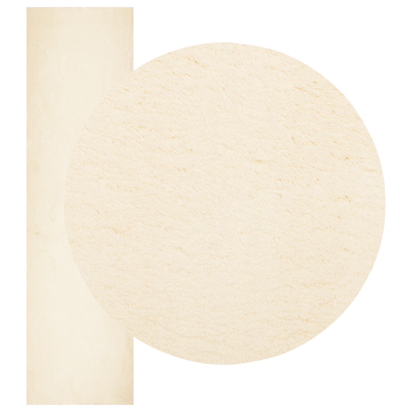 Medium pile zachte en wasbare tapijt HUARTE Crème 80 x 750 cm