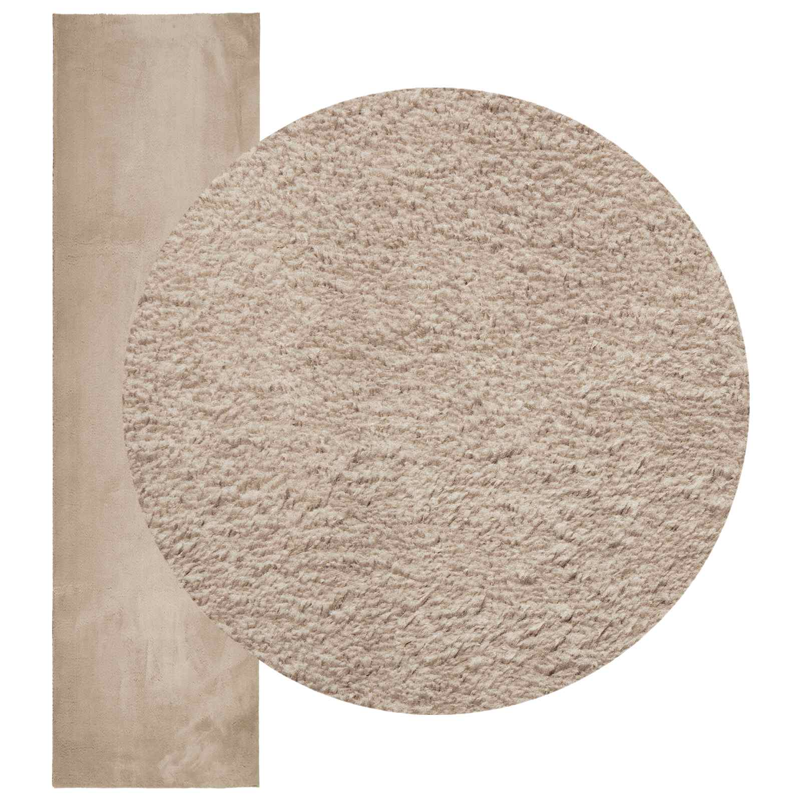 Medium pile zachte en wasbare tapijt HUARTE Zand 80 x 400 cm