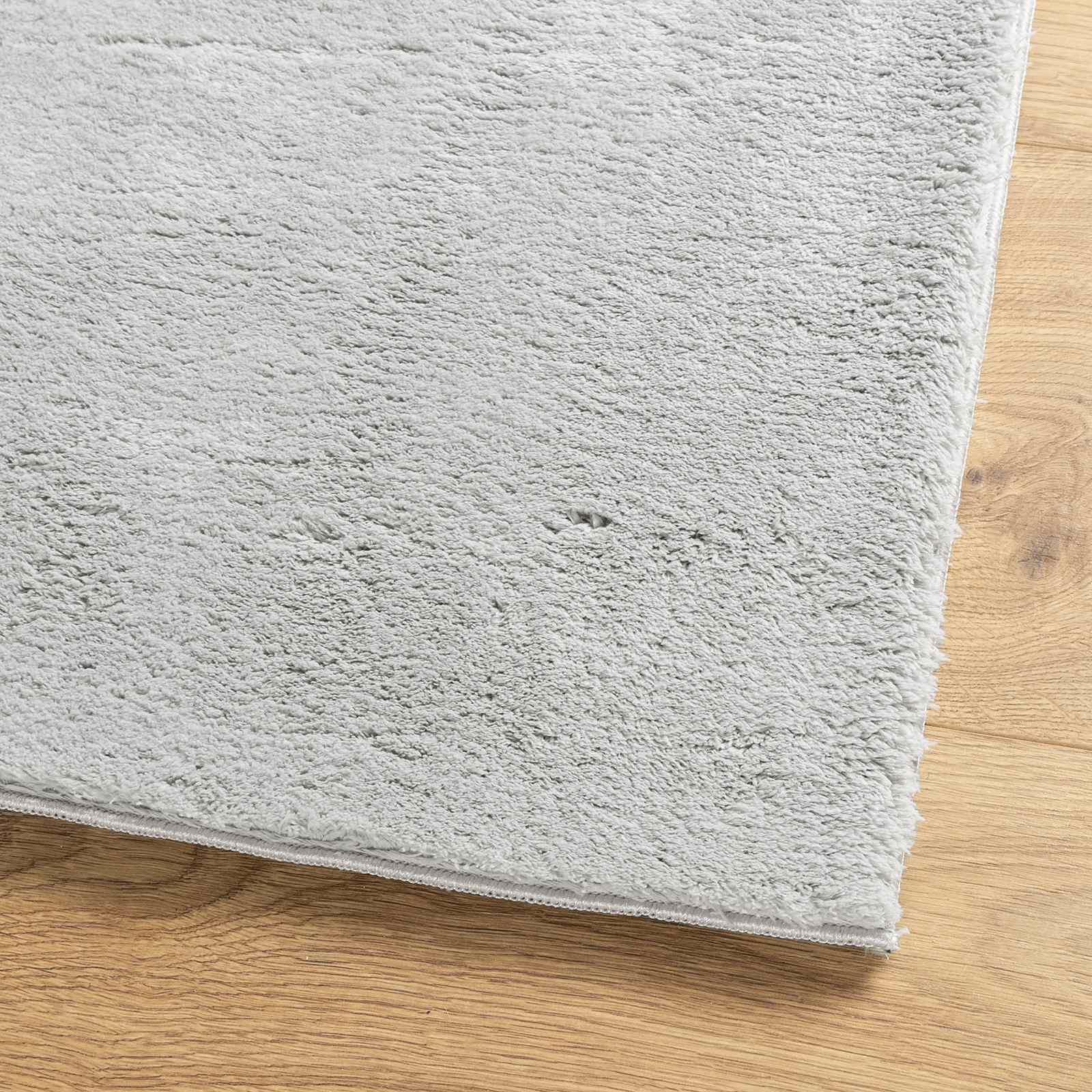 Medium pile zachte en wasbare tapijt HUARTE Grijs 750 x 80 cm