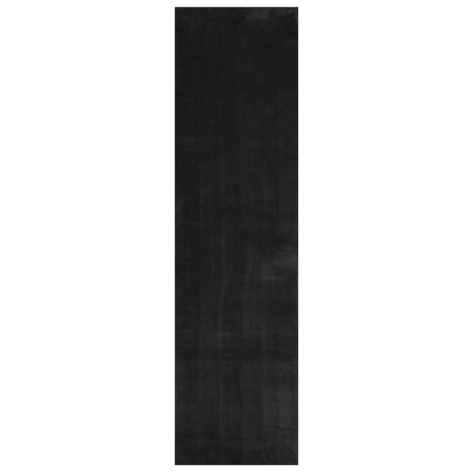 Medium pile zachte en wasbare tapijt HUARTE Zwart 500 x 80 cm