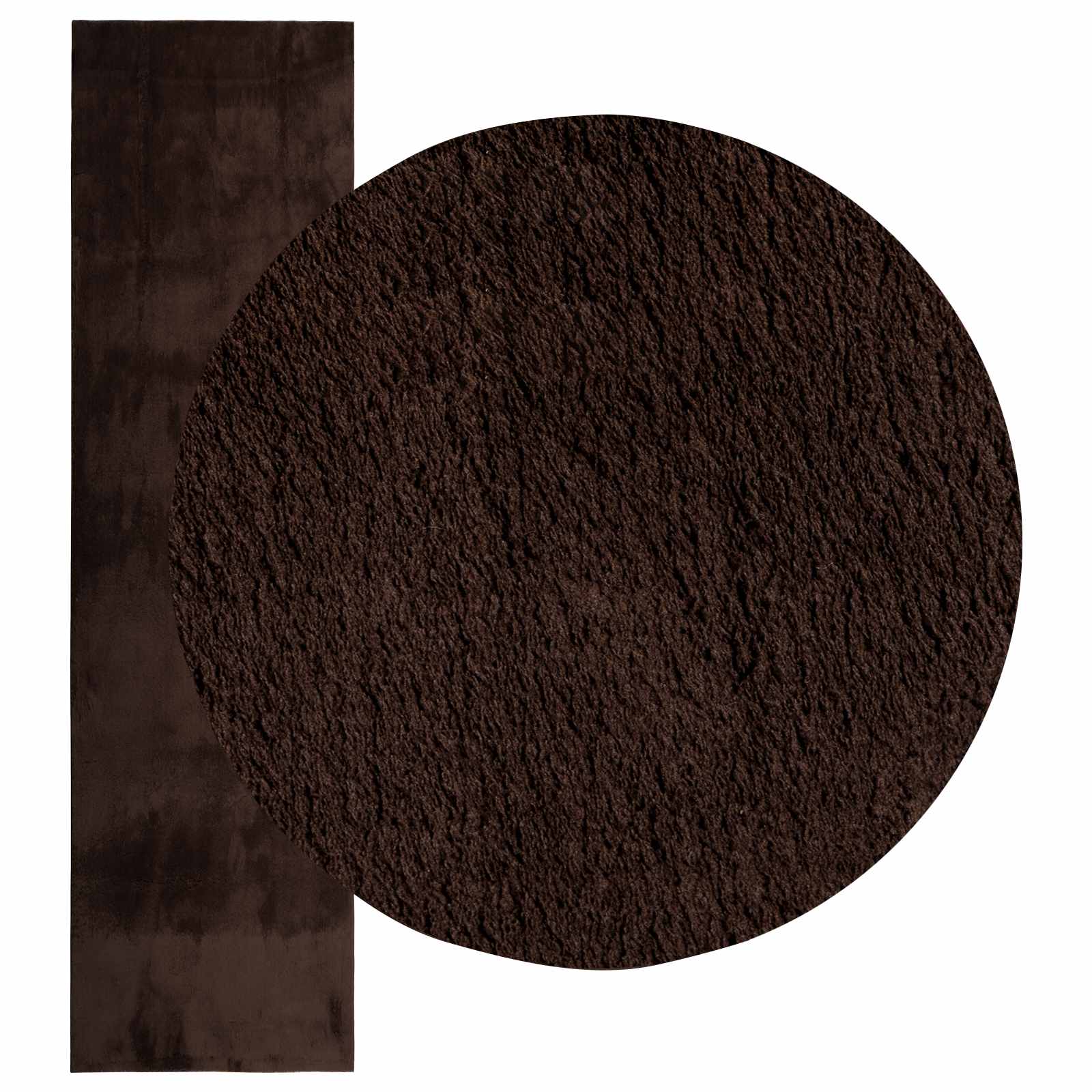 Medium pile zachte en wasbare tapijt HUARTE Bruin 500 x 80 cm