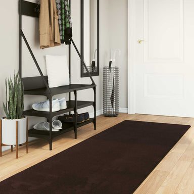 Medium pile zachte en wasbare tapijt HUARTE Bruin 1000 x 80 cm