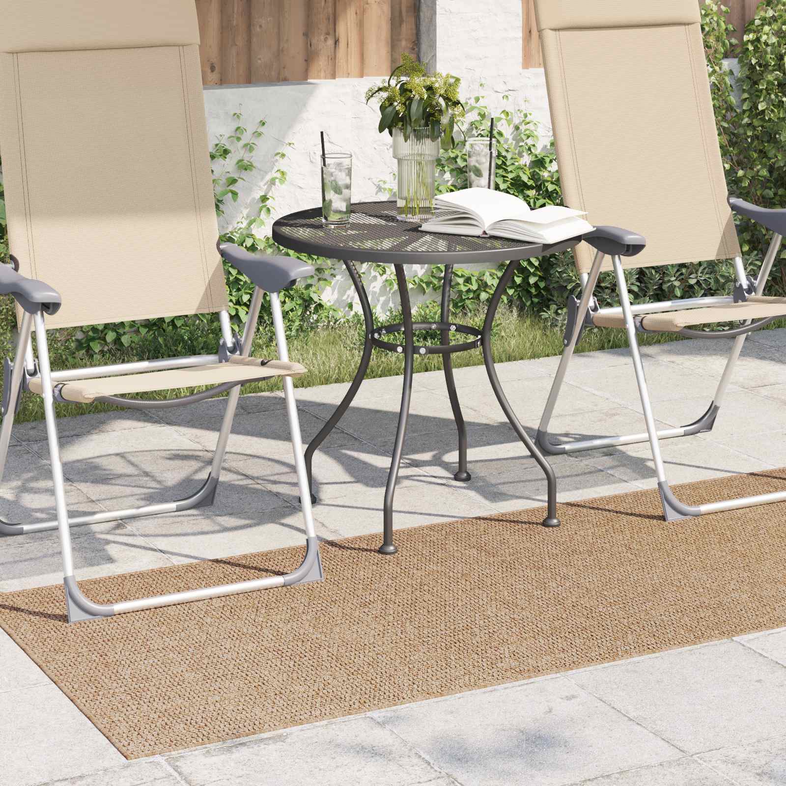Vloerkleden Rechthoekig AGIRA Naturel 150 x 80 cm Polyester