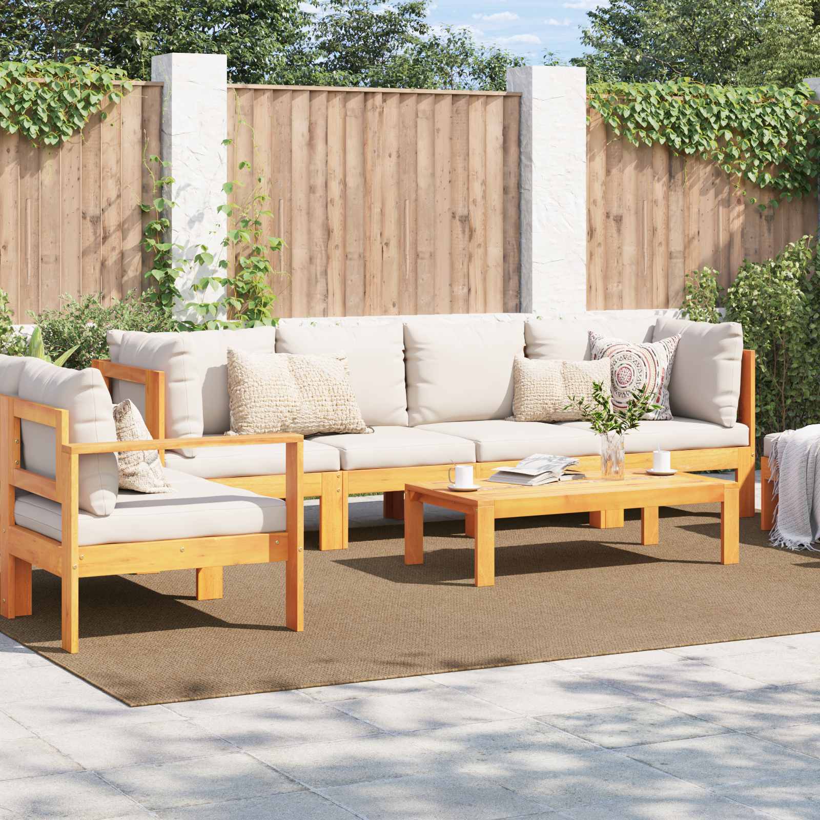 Vloerkleden Rechthoekig AGIRA Naturel 280 x 200 cm Polyester