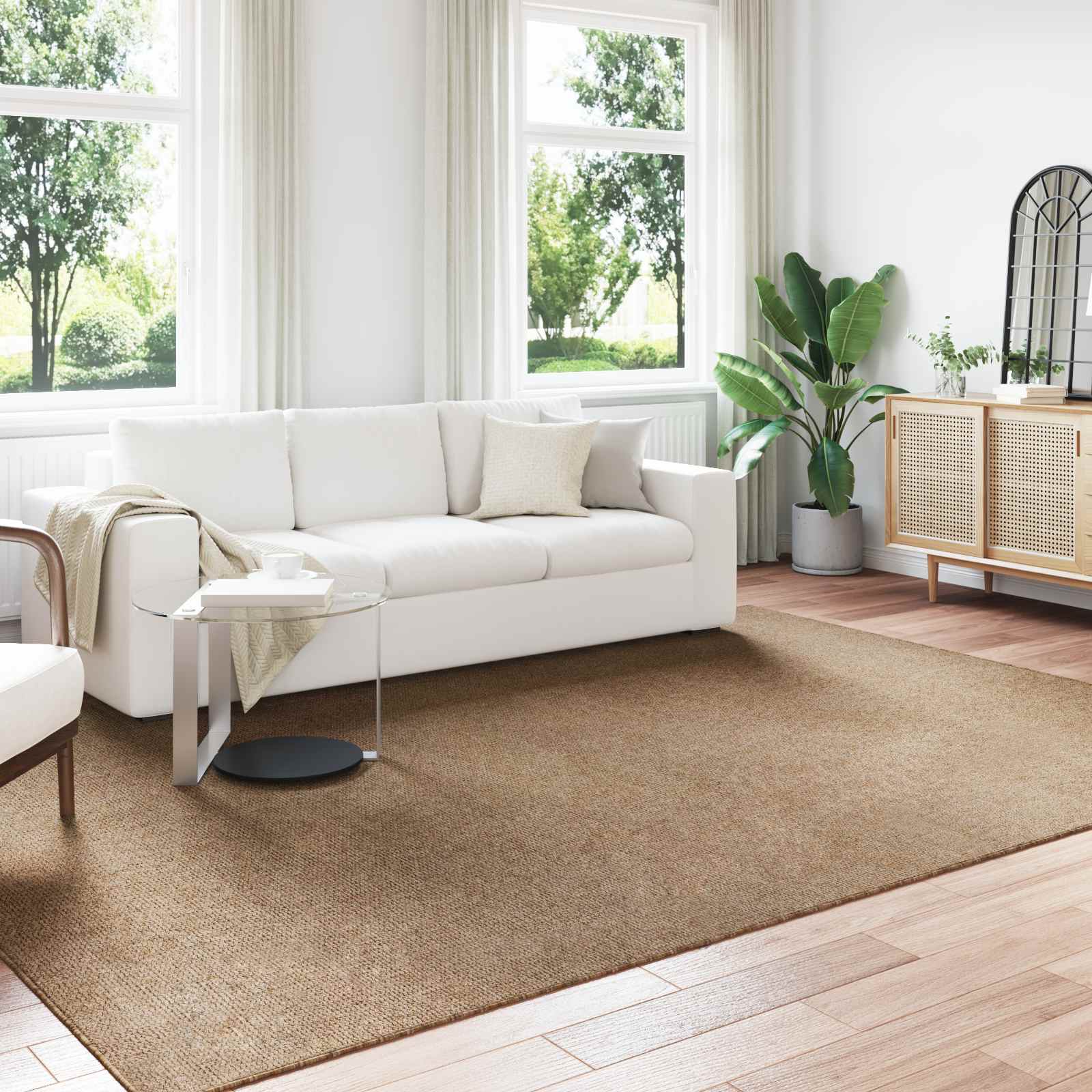 Vloerkleden Rechthoekig AGIRA Naturel 340 x 240 cm Polyester