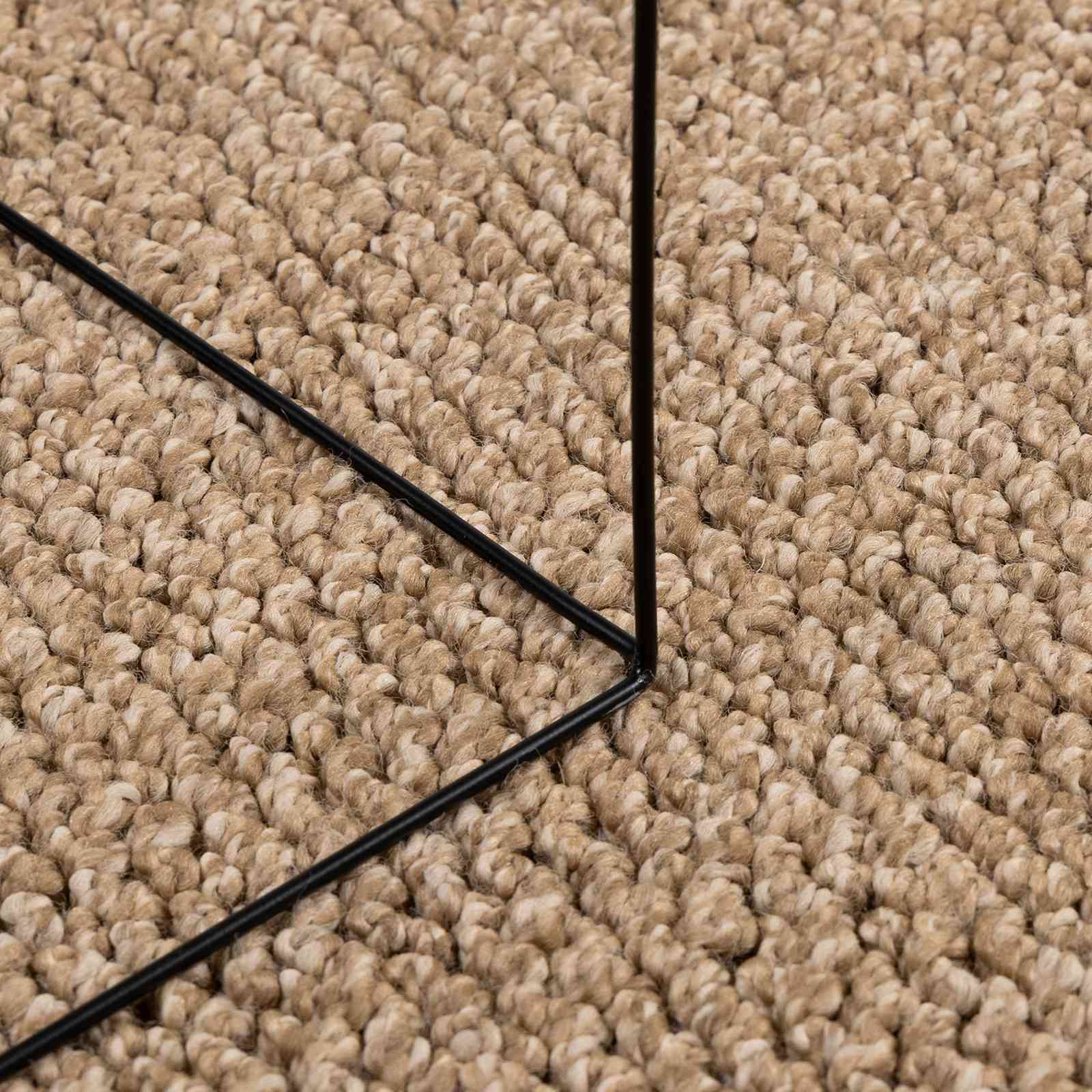 Vloerkleden Vierkant AGIRA Naturel 200 x 200 cm Polyester