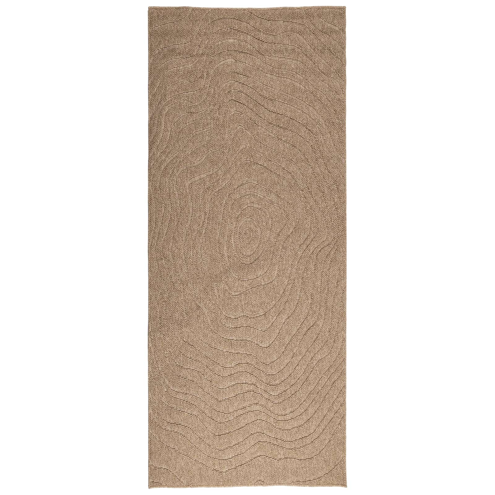Vloerkleden Moiré Rechthoekig AGIRA Naturel 150 x 80 cm