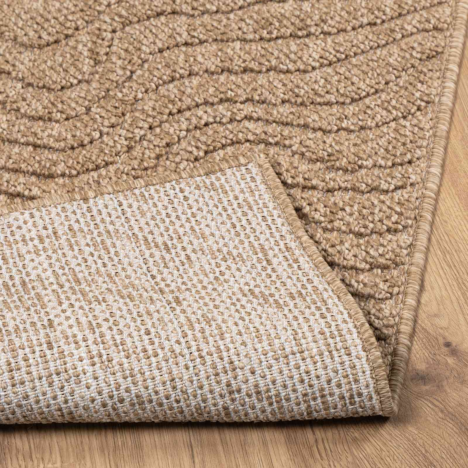 Vloerkleden Moiré AGIRA Naturel 170 x 120 cm Polyester