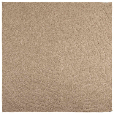 Vloerkleden Moiré Vierkant AGIRA Naturel 120 x 120 cm Polyester