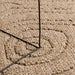 Vloerkleden Moiré Vierkant AGIRA Naturel 200 x 200 cm Polyester