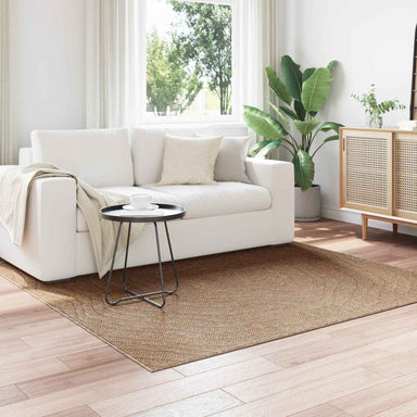 Vloerkleden Moiré Vierkant AGIRA Naturel 200 x 200 cm Polyester
