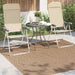 Vloerkleden Moiré Vierkant AGIRA Naturel 200 x 200 cm Polyester
