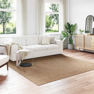 Vloerkleden Moiré Vierkant AGIRA Naturel 240 x 240 cm Polyester