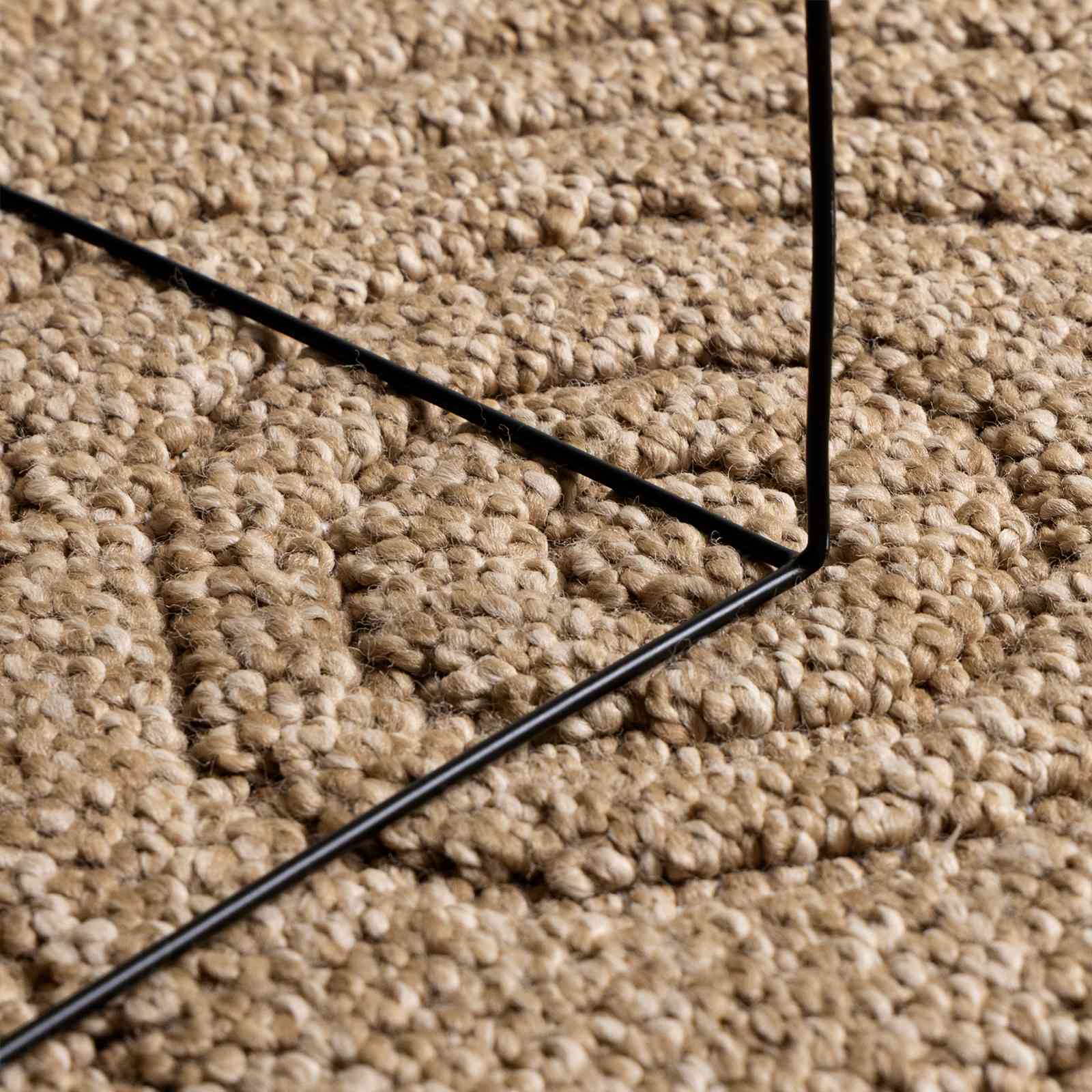 Vloerkleden Rond Moiré AGIRA Naturel Ø 160 CM Polyester