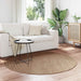 Vloerkleden Rond Moiré AGIRA Naturel Ø 160 CM Polyester