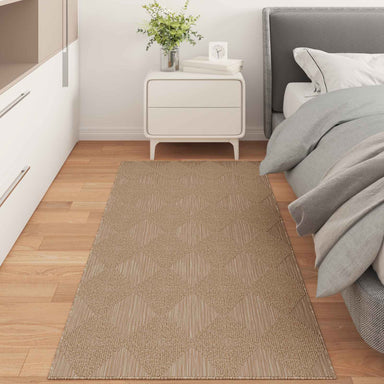 Vloerkleden Rechthoekig AGIRA Naturel 150 x 80 cm Polyester