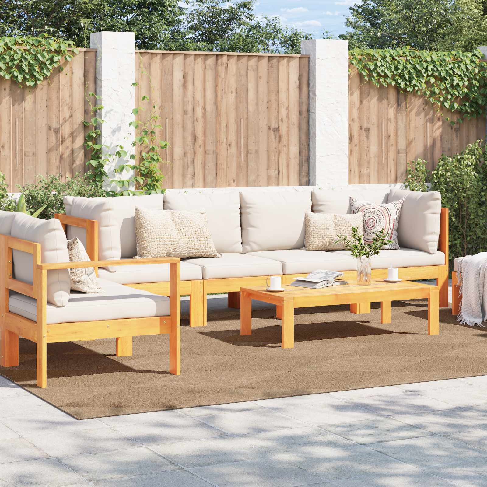 Vloerkleden Rechthoekig AGIRA Naturel 340 x 240 cm Polyester