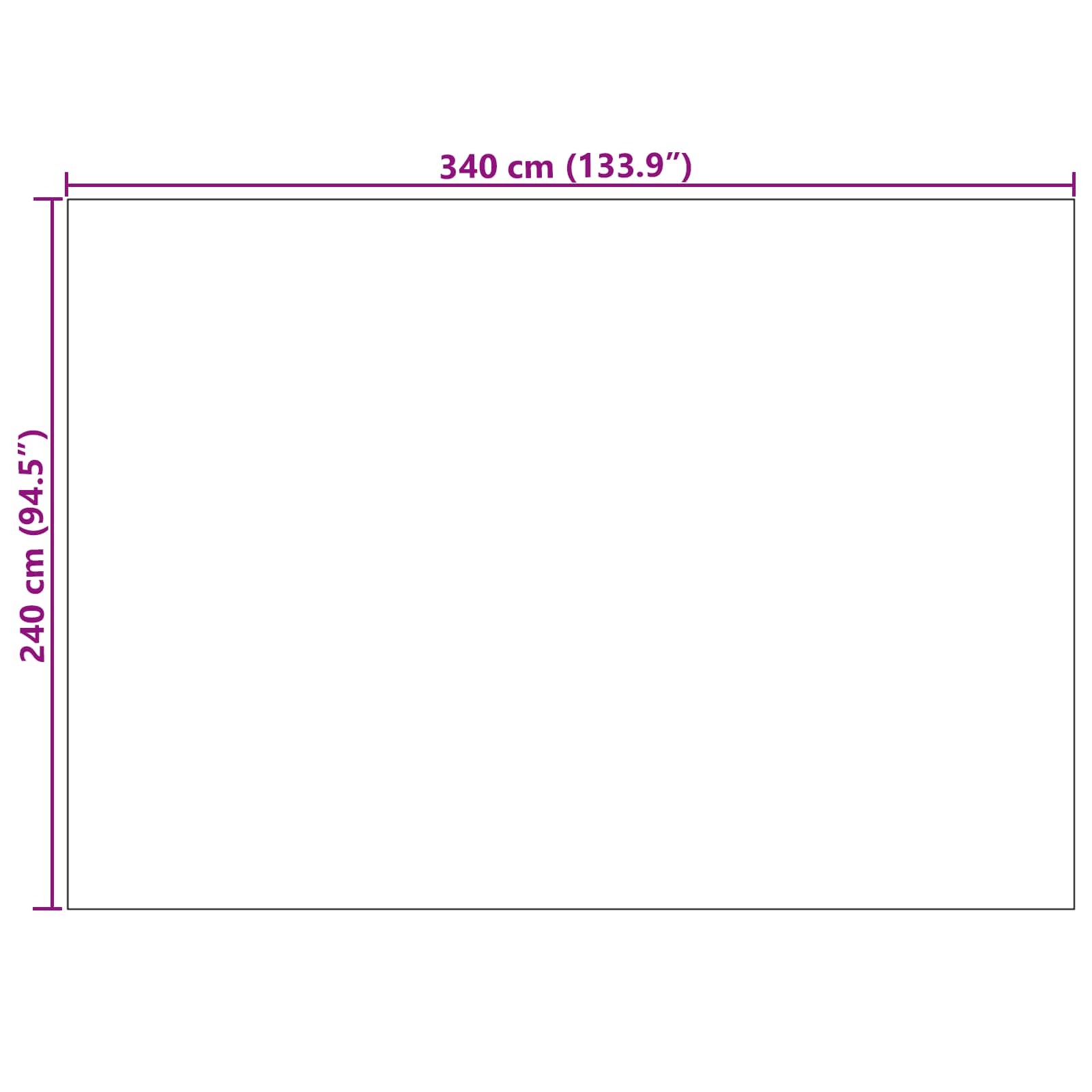 Vloerkleden Rechthoekig AGIRA Naturel 340 x 240 cm Polyester
