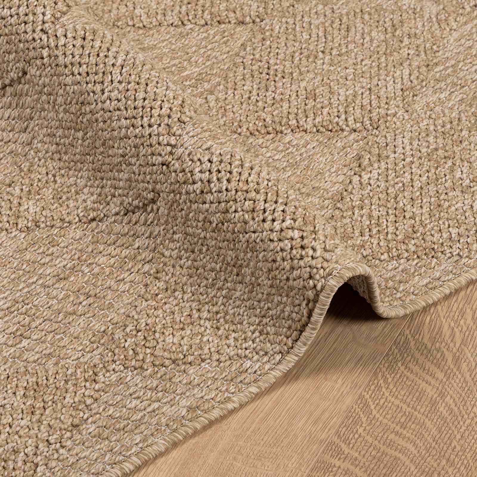 Vloerkleden Vierkant AGIRA Naturel 120 x 120 cm Polyester