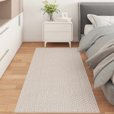 Vloerkleden Rechthoekig FARO Crème 150 x 80 cm Polyester