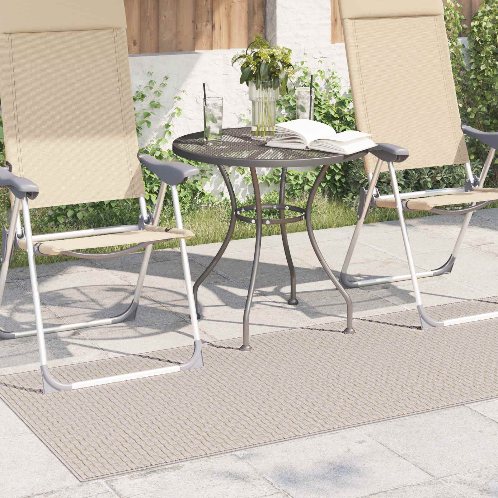 Vloerkleden Rechthoekig FARO Crème 150 x 80 cm Polyester