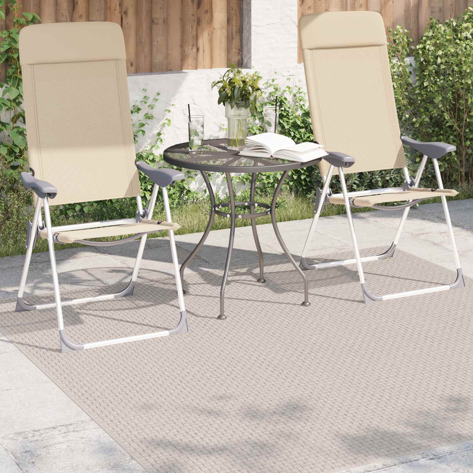 Vloerkleden Vierkant FARO Crème 120 x 120 cm Polyester