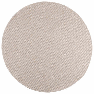Vloerkleden Rond FARO Crème Ø 120 CM Polyester