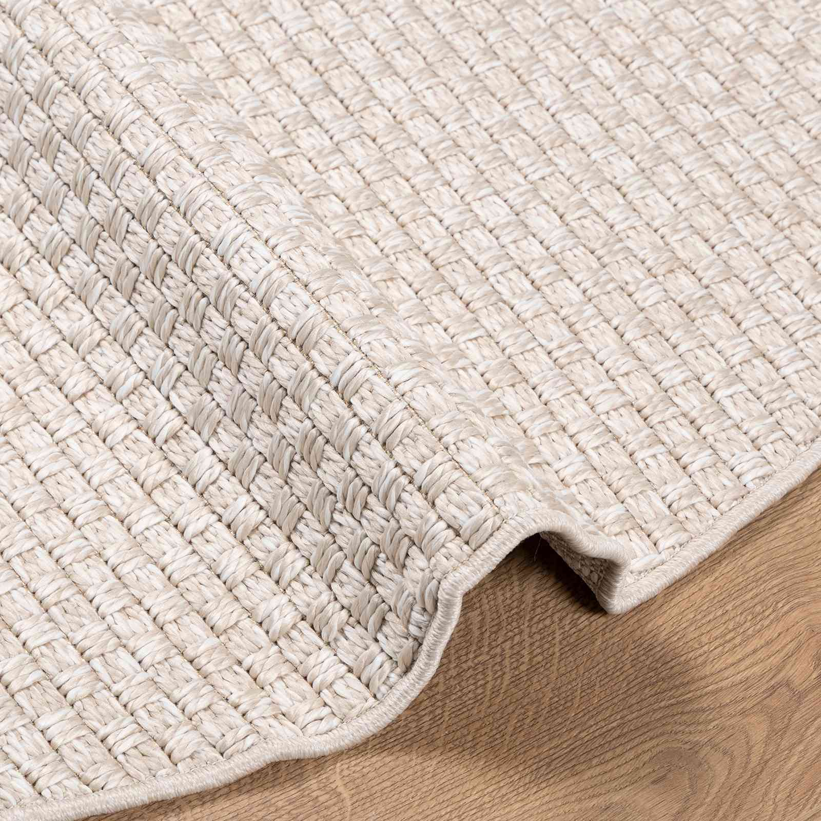 Vloerkleden Rond FARO Crème Ø 160 CM Polyester
