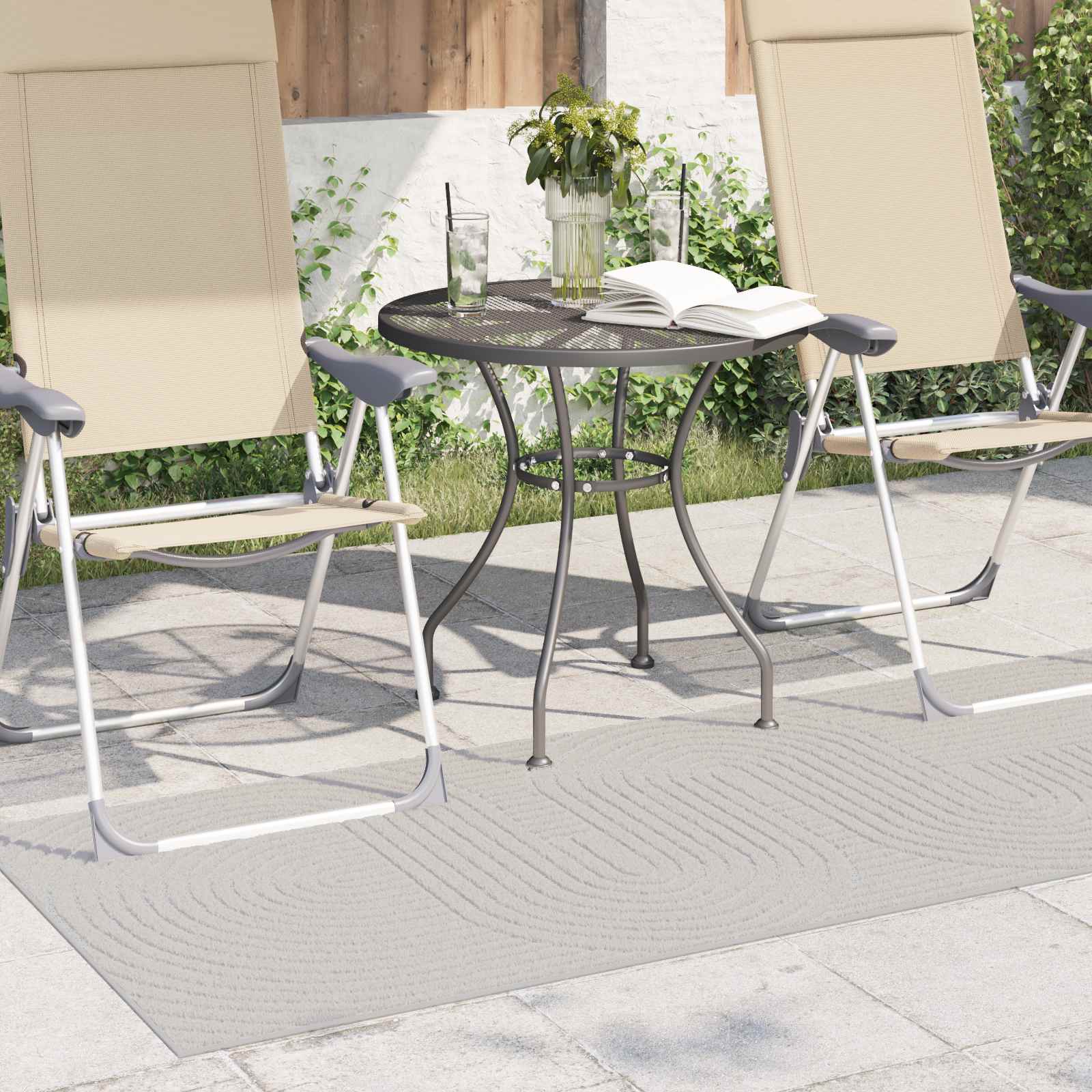 Vloerkleden Rechthoekig PALMERAS Crème 200 x 80 cm Polyester