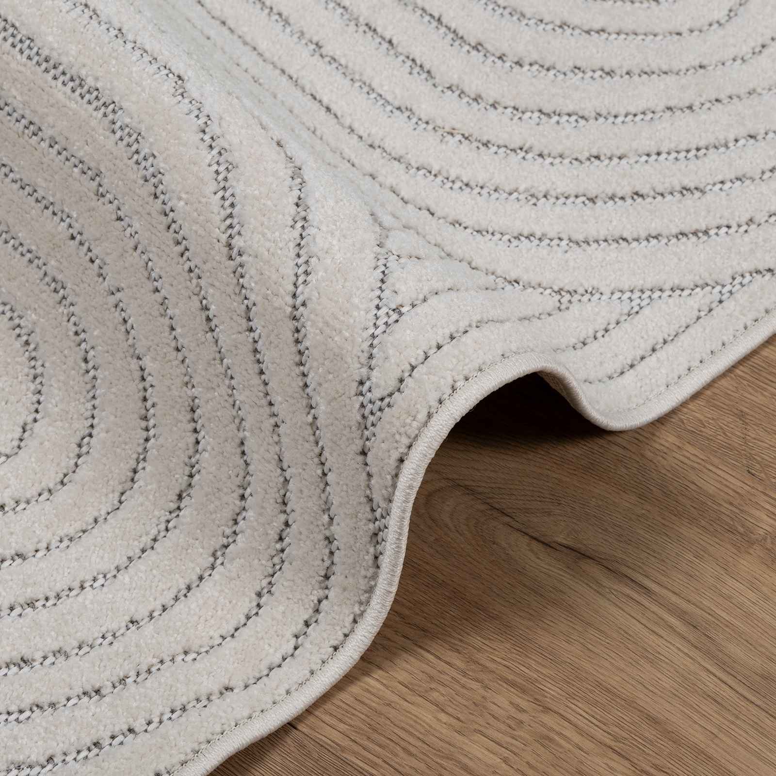 Vloerkleden Vierkant PALMERAS Crème 200 x 200 cm Polyester