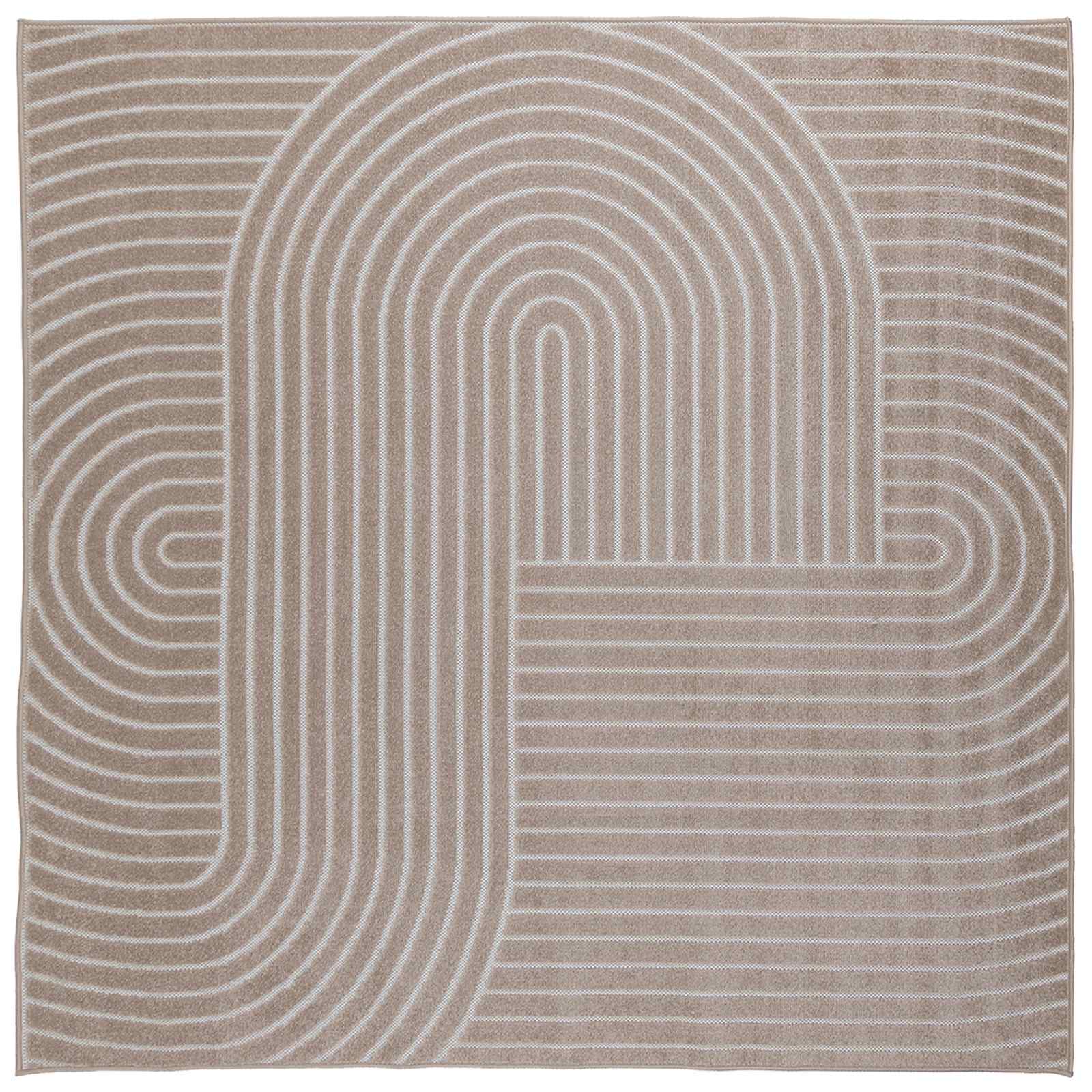 Vloerkleden Vierkant PALMERAS Beige 120 x 120 cm Polyester
