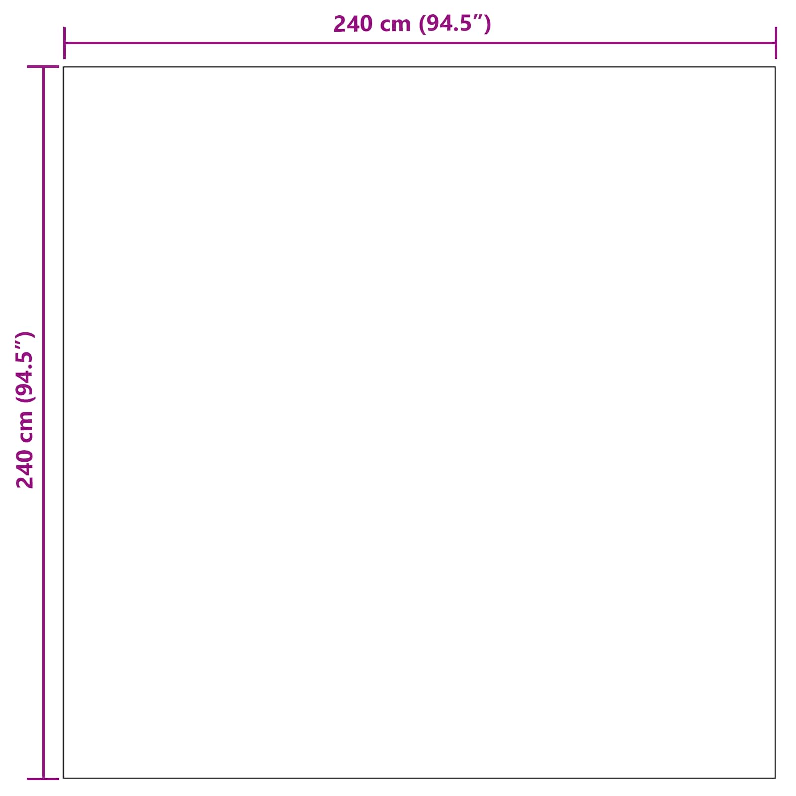 Vloerkleden Vierkant PALMERAS Beige 240 x 240 cm Polyester