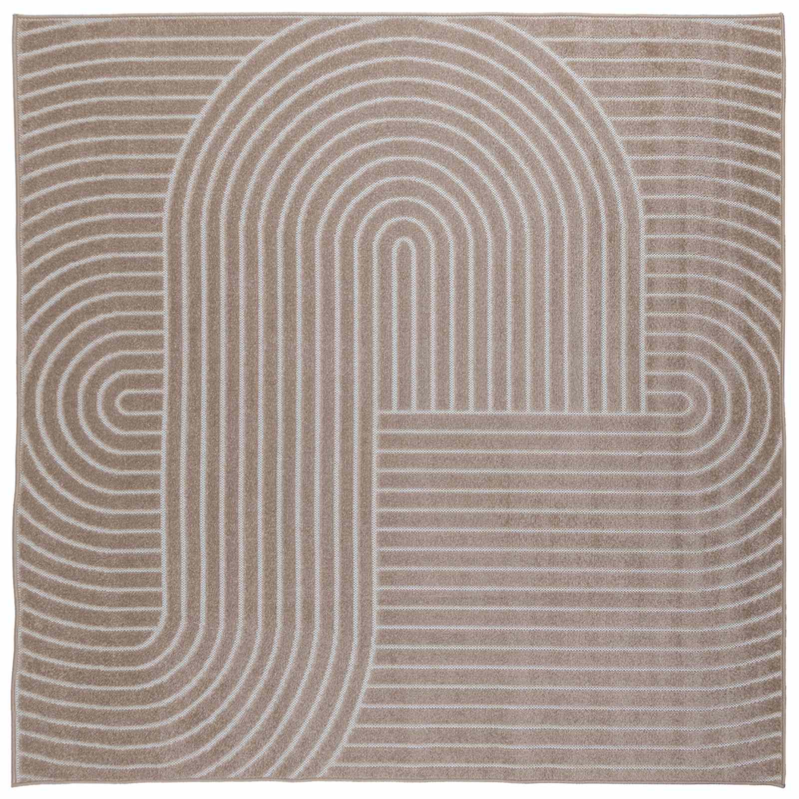 Vloerkleden Vierkant PALMERAS Beige 240 x 240 cm Polyester