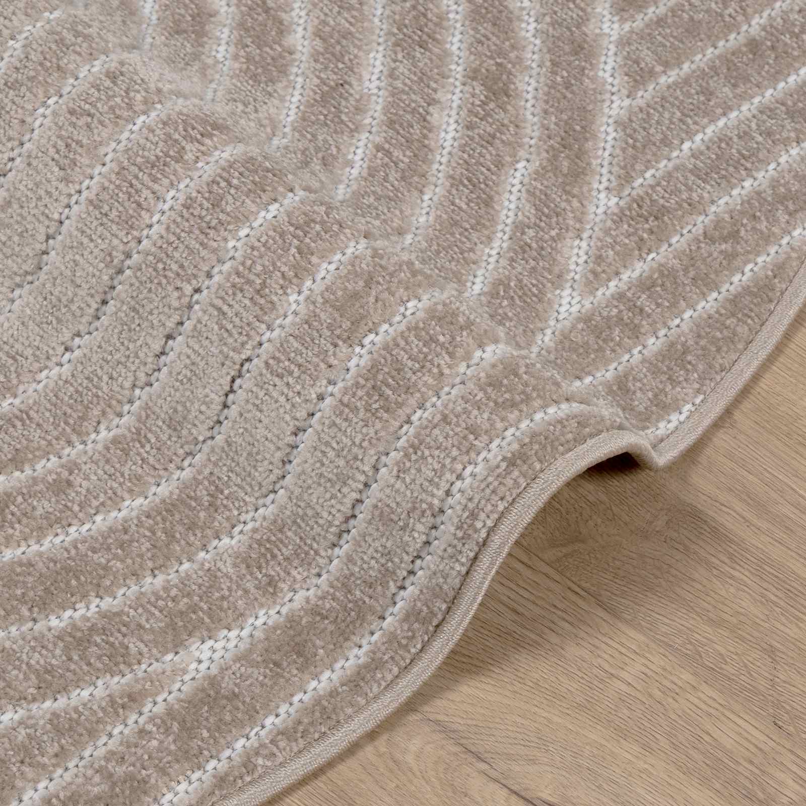 Vloerkleden Rond PALMERAS Beige Ø 120 CM Polyester