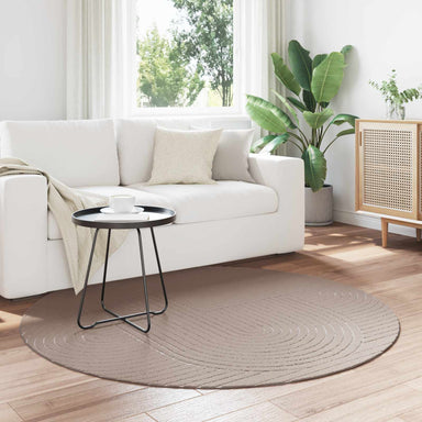 Vloerkleden Rond PALMERAS Beige Ø 160 CM Polyester