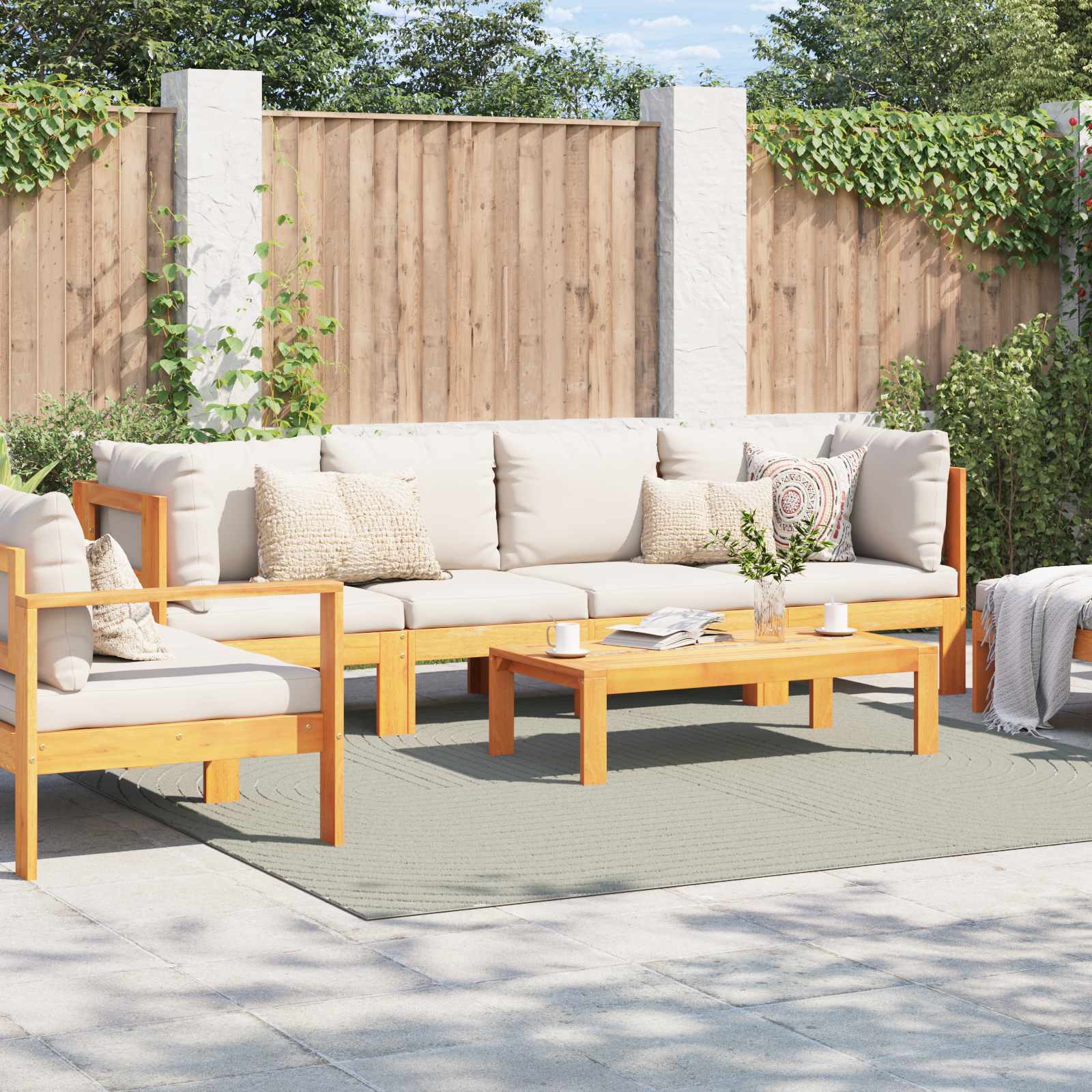 Vloerkleden Vierkant PALMERAS Groen 240 x 240 cm Polyester