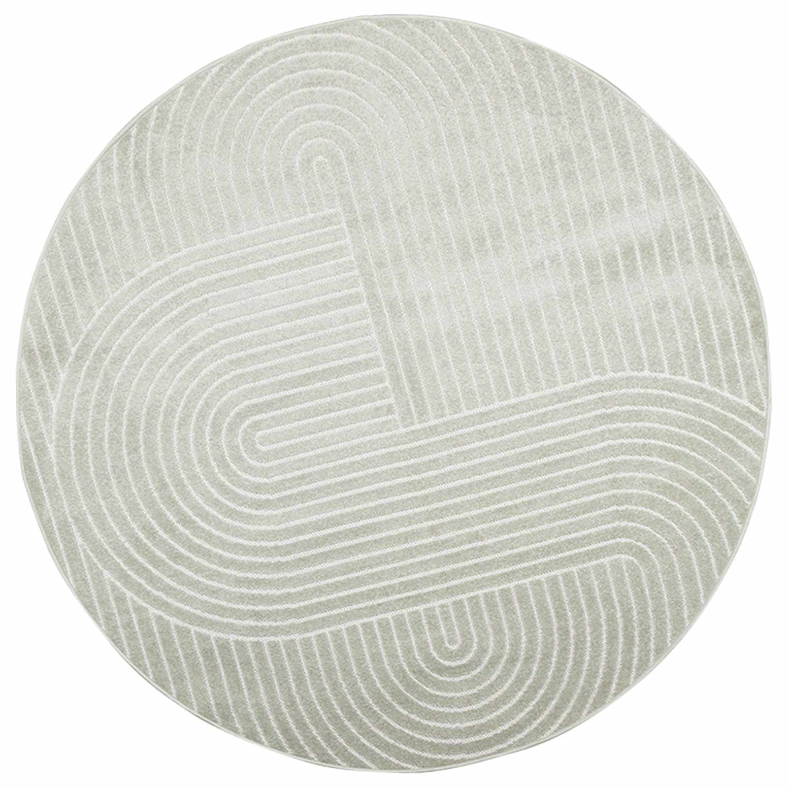 Vloerkleden Rond PALMERAS Groen Ø 120 CM Polyester