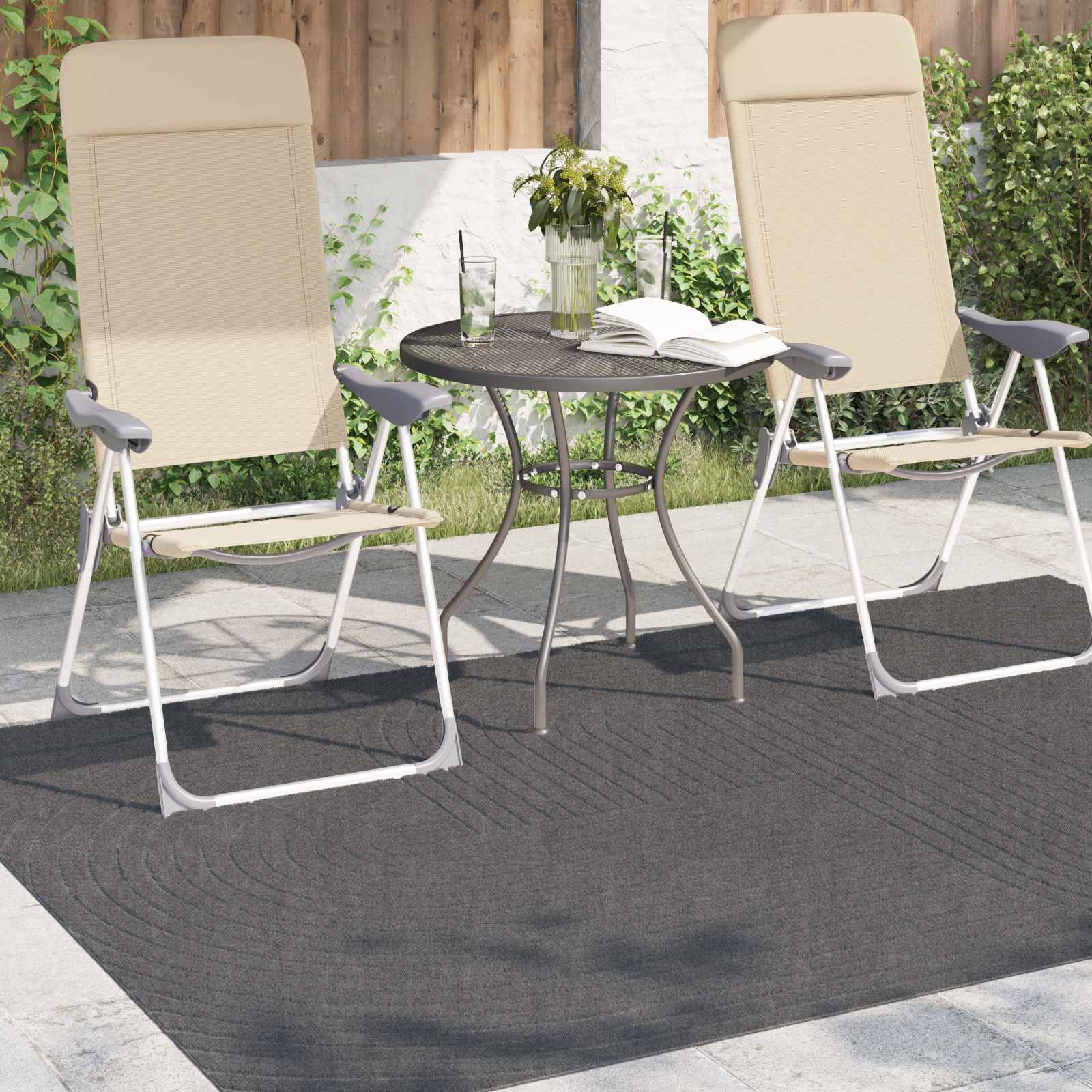 Vloerkleden PALMERAS Antraciet 170 x 120 cm Polyester