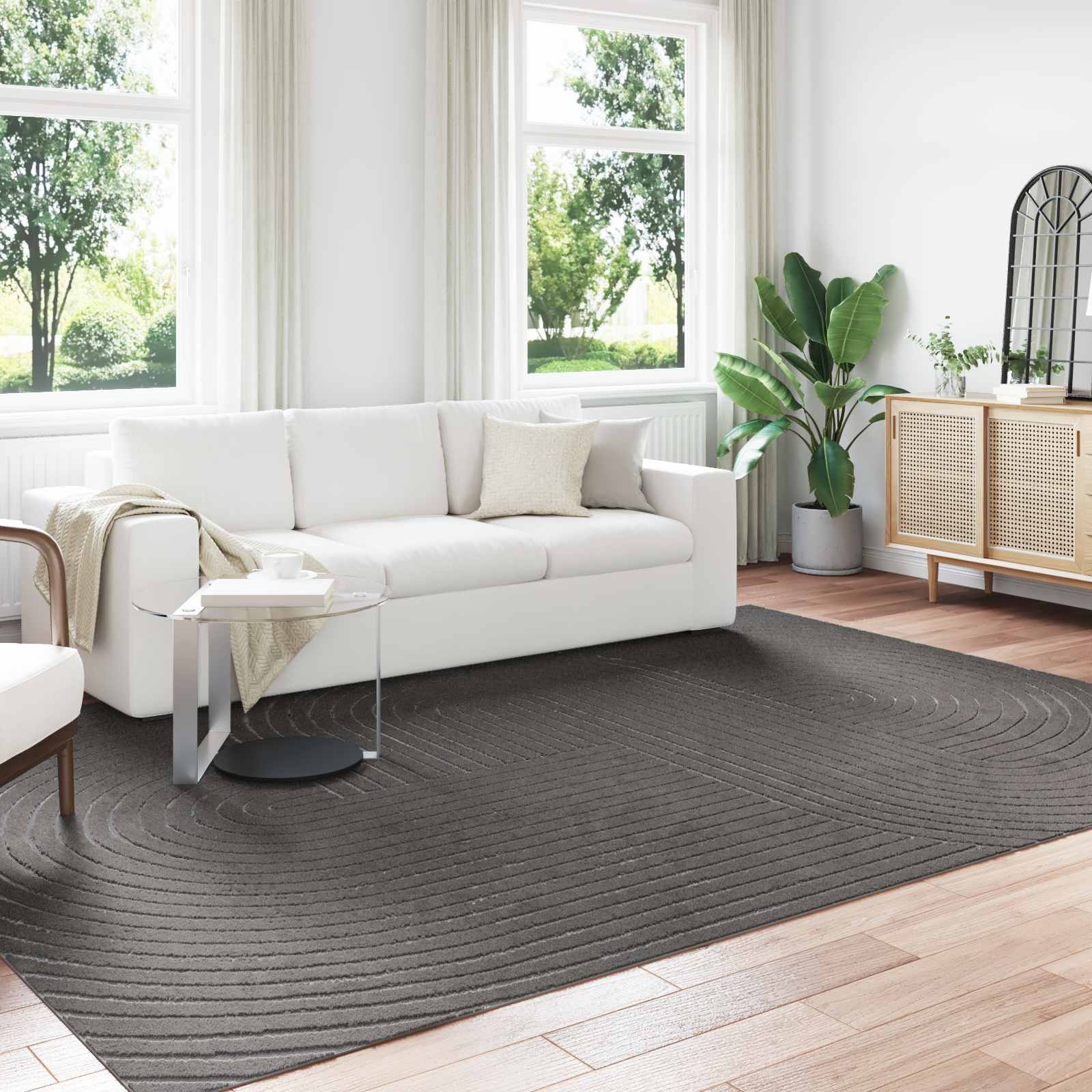 Vloerkleden PALMERAS Antraciet 340 x 240 cm Polyester